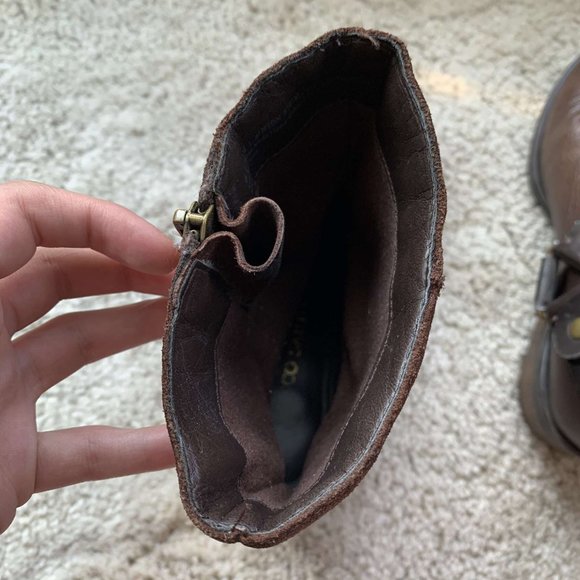 Franco Sarto Women's Leather Ankle Boots - Picture 3 of 4